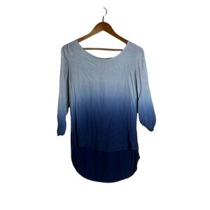 Prontomoda Giusy silk blend ombré blouse. Size xs